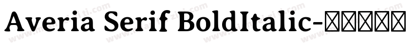 Averia Serif BoldItalic字体转换